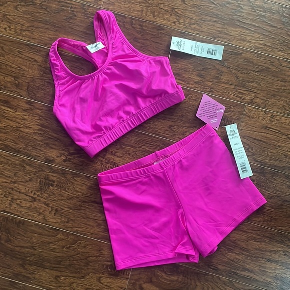 NWT - Body Wrappers workout Set. Sports bra #BWP260 & Bike shorts #BWP282 - Picture 5 of 8